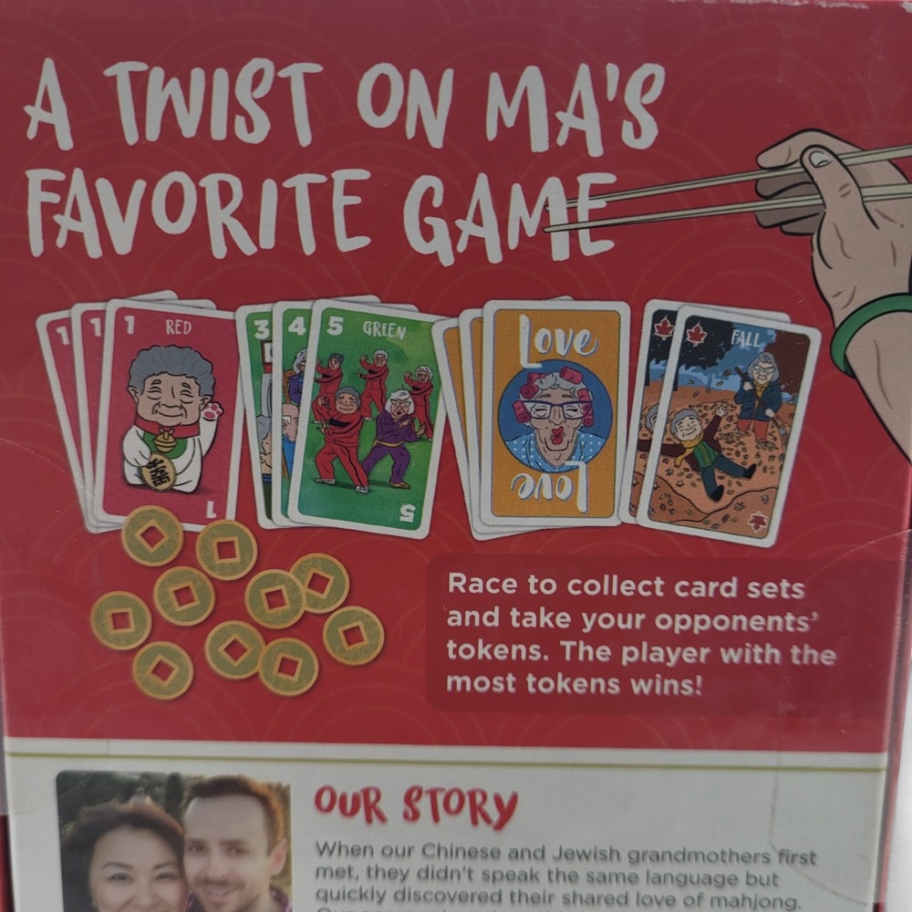 Hasbro Not Your Ma's Jong – Fast Card Game for 3–4 Players, Fun Twist on Mahjong - Picture 4 of 11